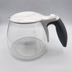 Braun KFK500 Glass 10 cup Carafe Pot for KF510, KF520, KF540, KF560 WHITE